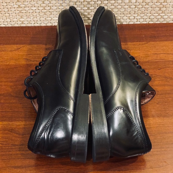 🌟3xHP🌟Like New! Black Leather Rockport Bike Toe Oxford w/ Adiprene Adidas 10W - Picture 6 of 8